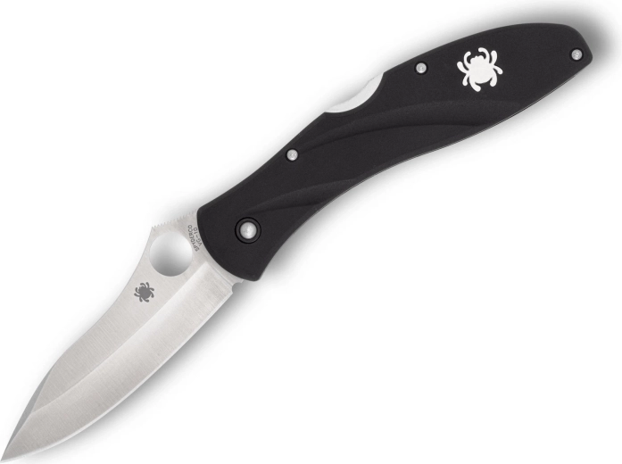 Spyderco Centofante 3 navaja plegable de bolsillo 7,9 cm, satinado, FRN negro