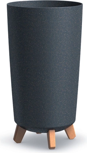 Maceta con patas Gracia Tubus Slim Eco Wood 24 cm – antracita
