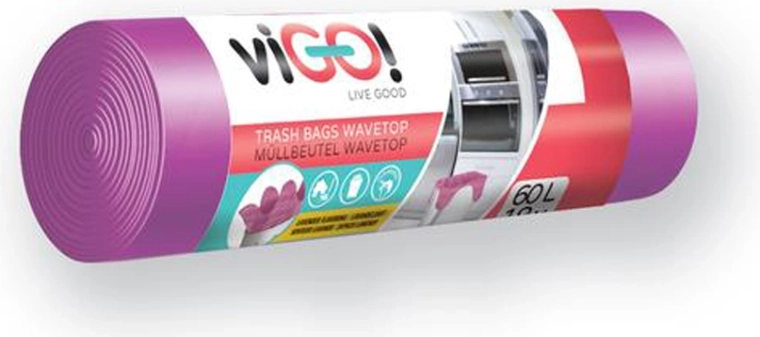 Bolsas de basura con asas 60 l, aroma de lavanda, 18 uds.