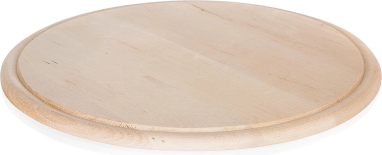 Tabla de cortar redonda de madera de abedul para cortar 22 cm