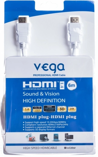 Cable HDMI de 6 m blanco Vega