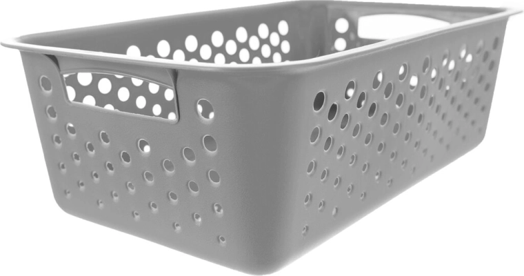 Cesta organizadora UH Art gris 25 × 16 × 8 cm