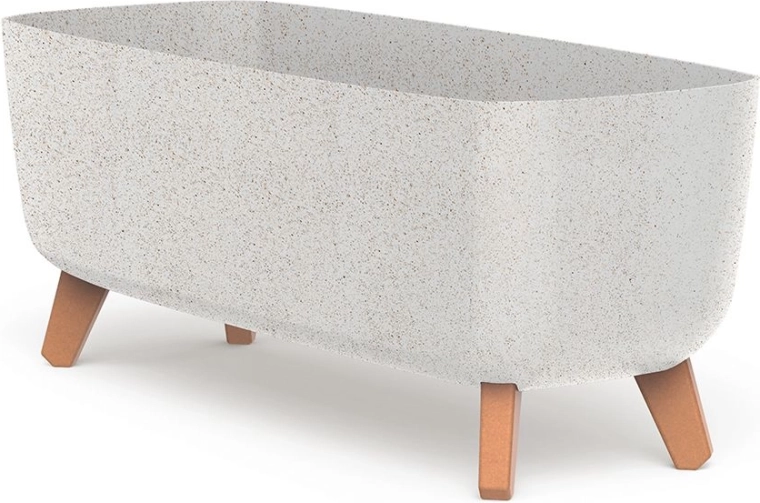Macetero Gracia Case Eco Wood 58 cm blanco