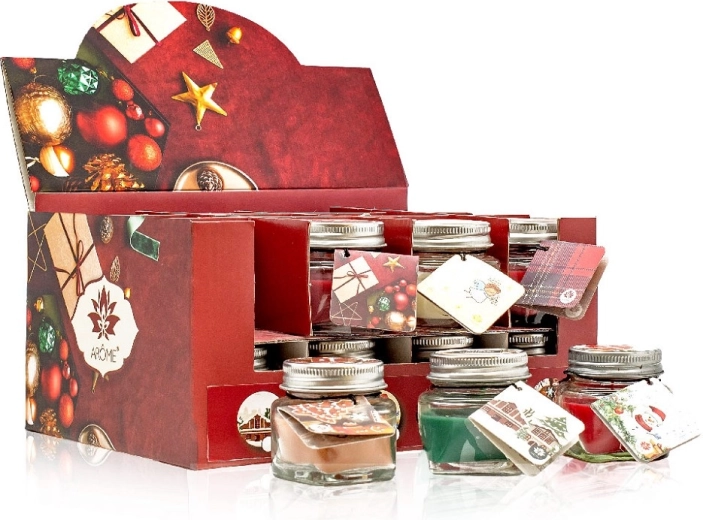 Vela aromática Arôme con mensaje, 28 g – mezcla invernal de fragancias en frasco de vidrio