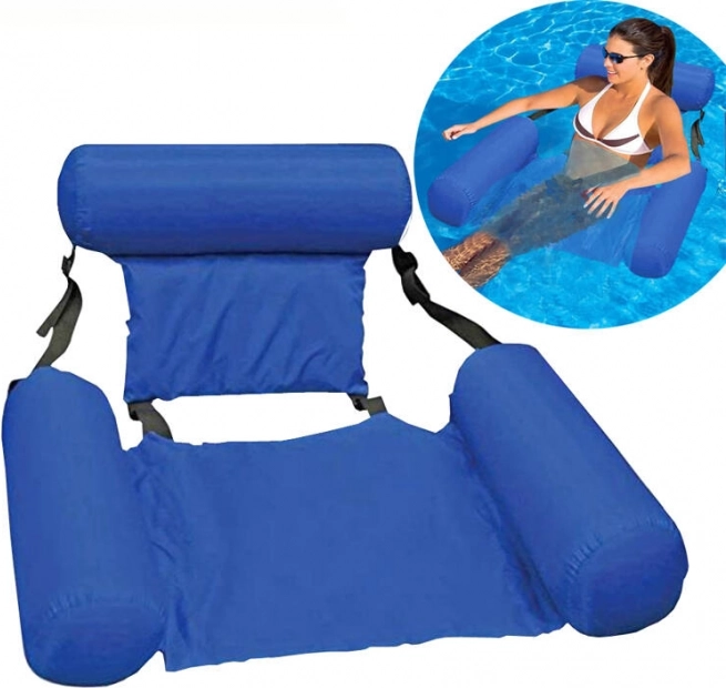 Sillón flotante inflable tipo hamaca para piscina 100 × 120 cm