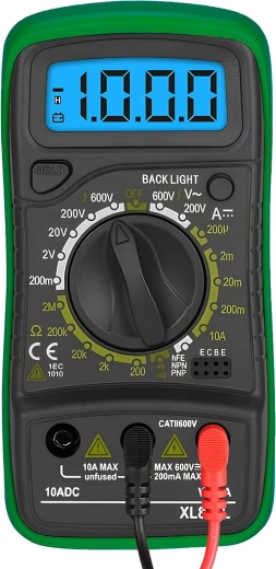 Multímetro digital profesional XL830L verde