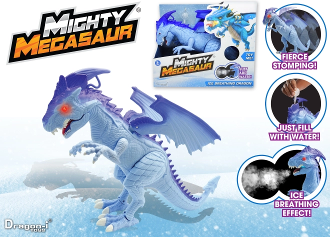 Mighty Megasaur dragón andante que respira hielo a pilas