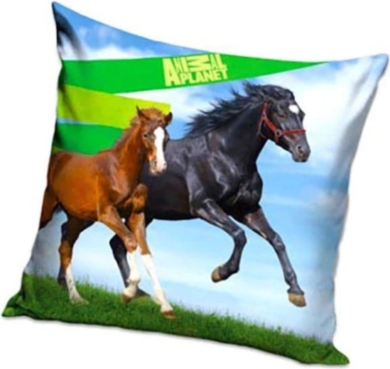 Funda de cojín Animal Planet caballo 40 × 40 cm