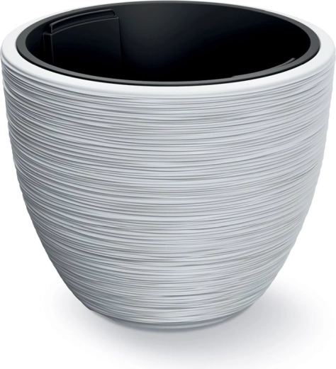 Maceta con inserto 39 cm blanca FURU