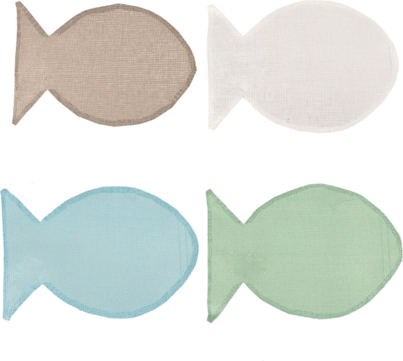 Mantel individual de plástico con motivo de pez 45 × 30 cm