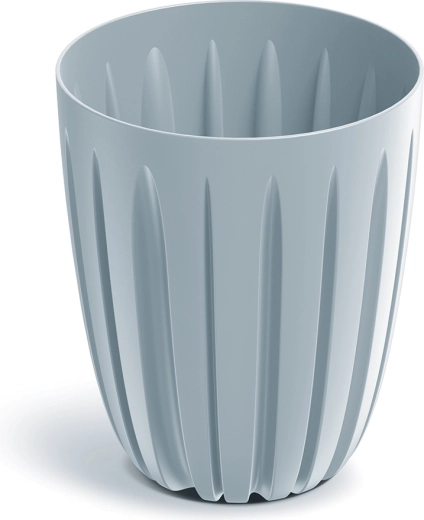 Maceta Wario 13,7 cm gris claro con inserto interior