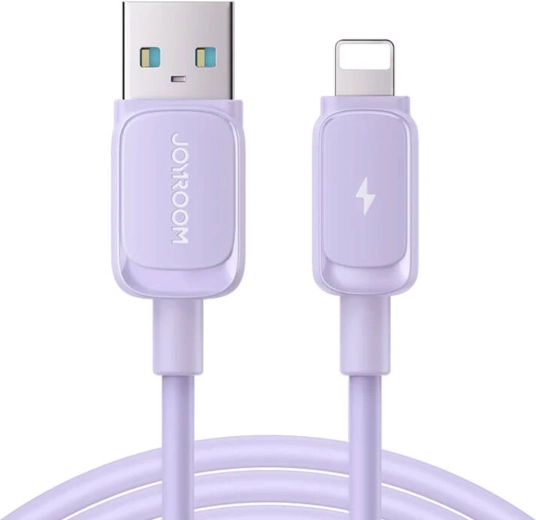 Joyroom cable de carga y datos USB a Lightning 2,4 A 1,2 m morado