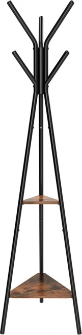 Perchero de pie de madera LOFT con estantes