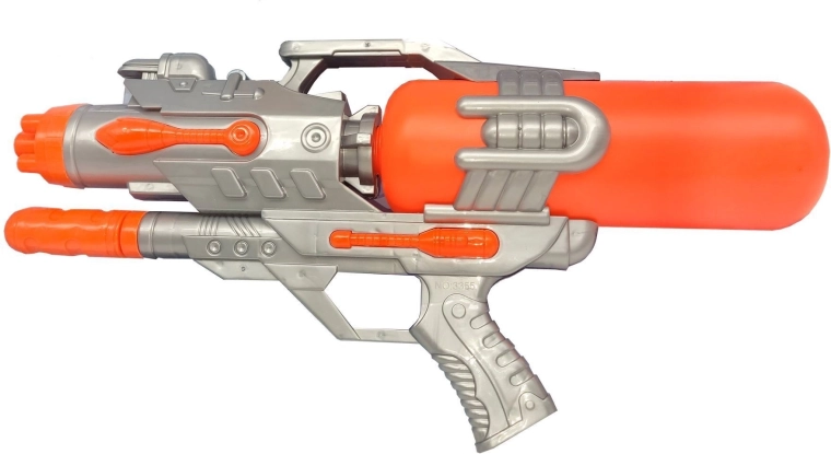 Gran pistola de agua con bomba 45 cm, naranja - 1 pieza