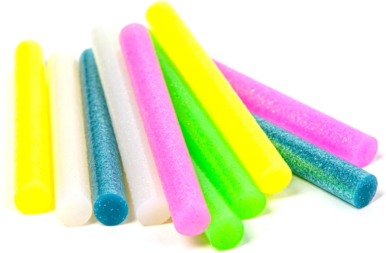 Barras adhesivas termofusibles fluorescentes de 11 × 100 mm, 10 unidades
