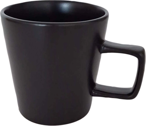 Taza de cerámica Kitchisimo negro mate 350 ml