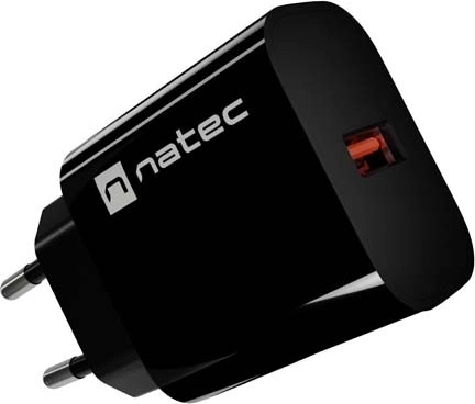 Cargador de red Natec Ribera 1× USB-A 18 W negro