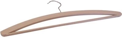 Percha de madera para hombre con barra, encerada