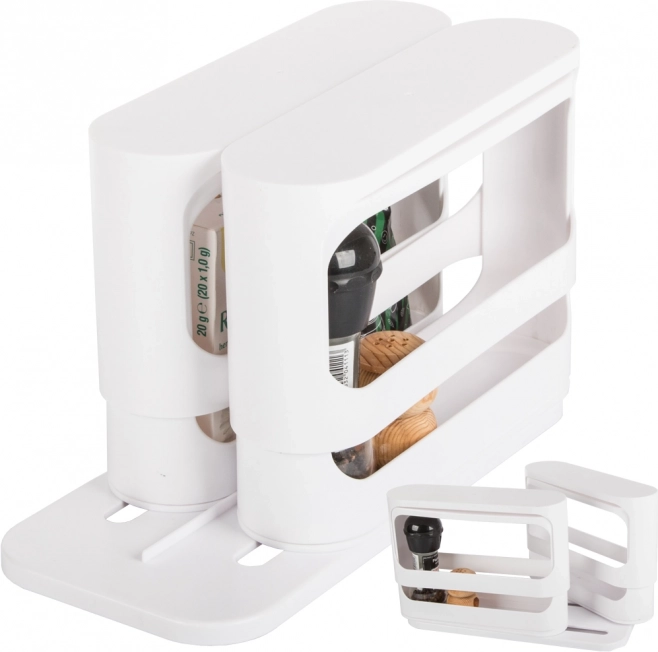 Organizador de cocina blanco de plástico para especias