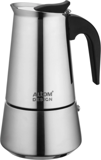 Altom Design cafetera moka de acero inoxidable 300 ml para 6 tazas