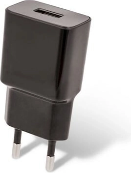 Cargador de red Maxlife con USB 2,1 A y cable micro USB negro