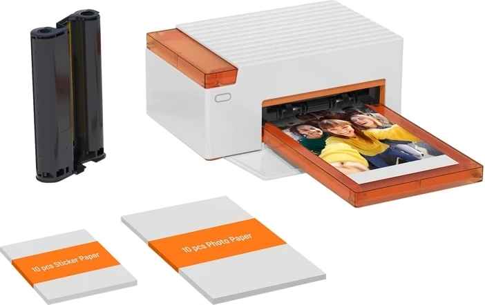 Impresora fotográfica Liene Amber M110 de 4 × 6 pulgadas con un juego de 10 fotografías y 10 pegatinas