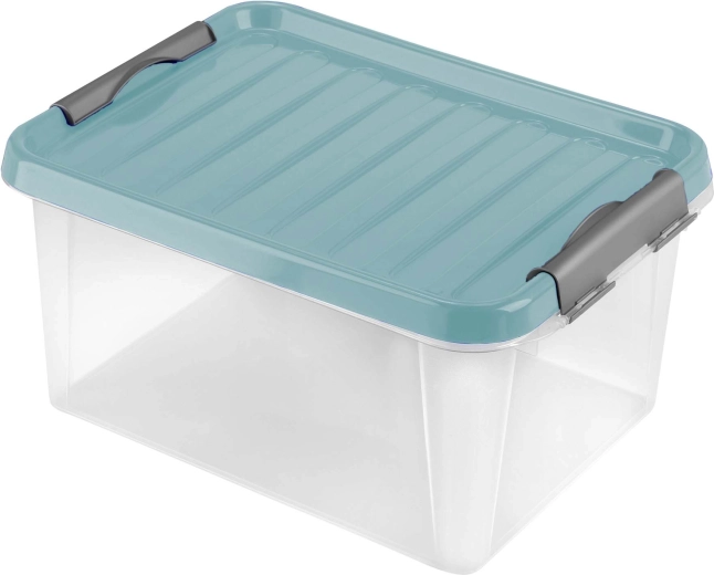 Caja organizadora de plástico con tapa de 14 l