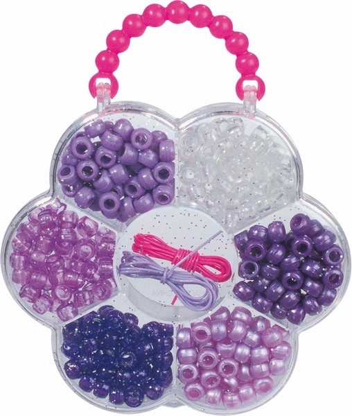Set de cuentas de plástico para fabricar joyas – Flor
