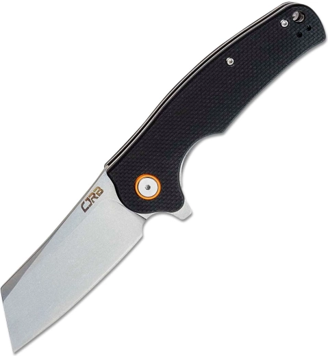 Navaja plegable CJRB Crag, 8,7 cm, hoja stonewash, G10 negro
