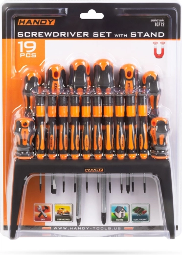 Juego de 19 destornilladores Handy con soporte
