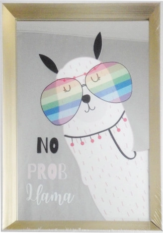 Cuadro 20 × 30 cm en marco con efecto espejo y llama