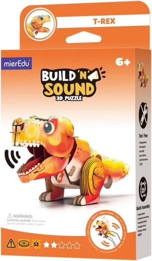 Puzzle 3D MierEdu Construye y escucha – Tyrannosaurus Rex