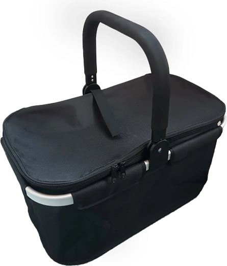 Cesta de compra plegable Toro con tapa con cremallera 48 × 28 × 25 cm
