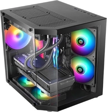 Caja de PC gaming Mars Gaming MC-3TLITE Black mATX