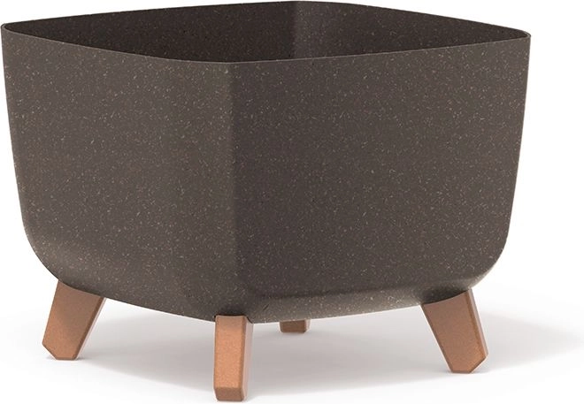 Maceta Gracia Square Eco Wood 29 × 29 × 22 cm – color café