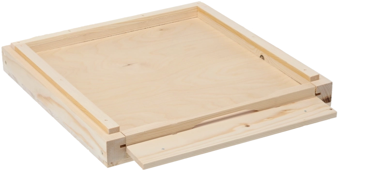 Base (fondo) de madera aislada para colmena wielkopolski