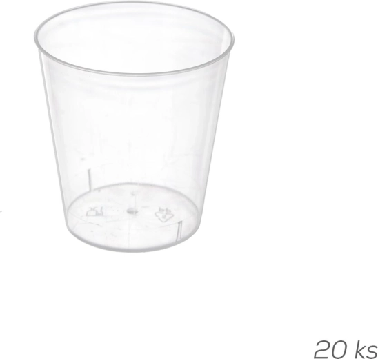 Vasitos de chupito de plástico transparentes de 30 ml - 20 unidades