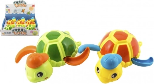 Tortuga de cuerda flotante para agua, juguete de plástico 12 cm