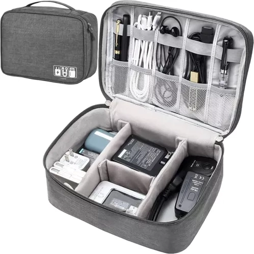 Organizador de viaje Trizand para cables y cargadores con asa - 1 unidad
