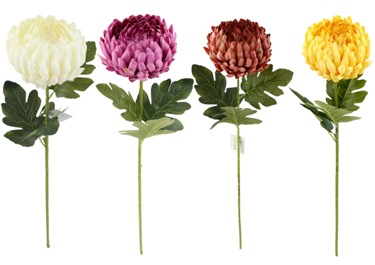 Rama artificial de crisantemo 66 cm