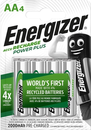 Pilas recargables Energizer Power Plus AA 2000 mAh - 4 uds.