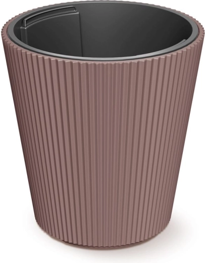 Maceta con inserto Milly 29,9 cm marsala