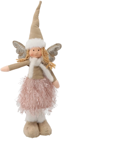 Ángel navideño de 45 cm en color beige