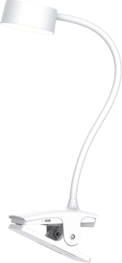 Solight lámpara de escritorio LED recargable con clip 2 W, 210 lm, 3CCT, blanca