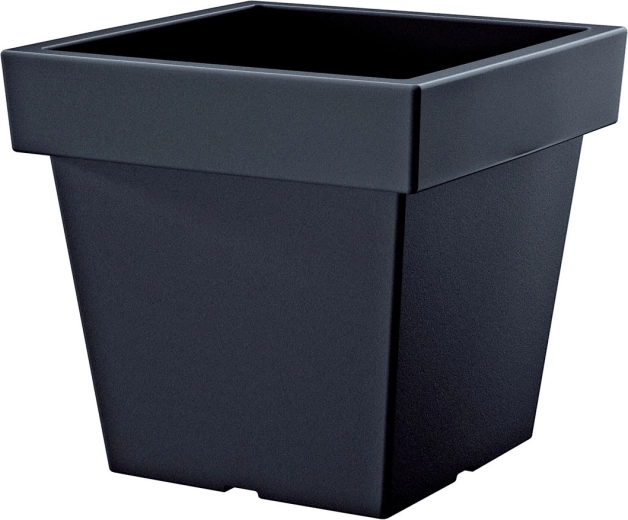 Maceta LOFLY LOW cuadrada antracita 4,5 l