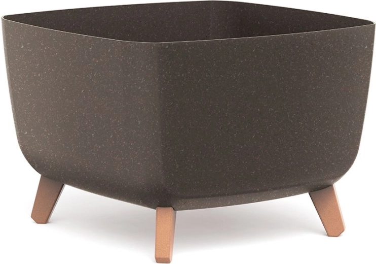 Macetero Gracia Square Eco Wood 39 × 39 cm café