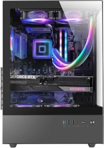 Caja de PC ATX Mars MC-XO con ventilador FRGB, negra