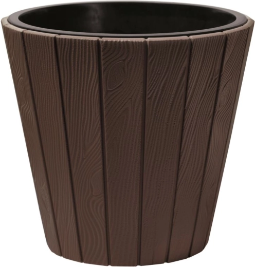 Maceta Woode con inserto 48,8 cm marrón