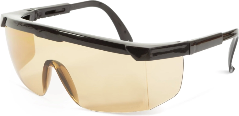 Gafas de protección sobre gafas graduadas con protección UV, ámbar