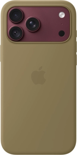 Funda de silicona con MagSafe para iPhone 18 Pro Max – verde oliva